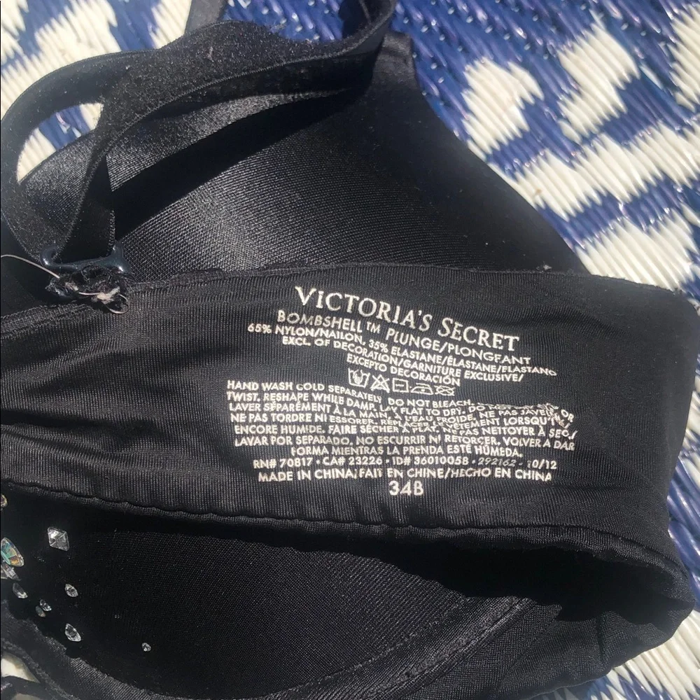 Black Embellished Push-Up Bra - Women Intimates